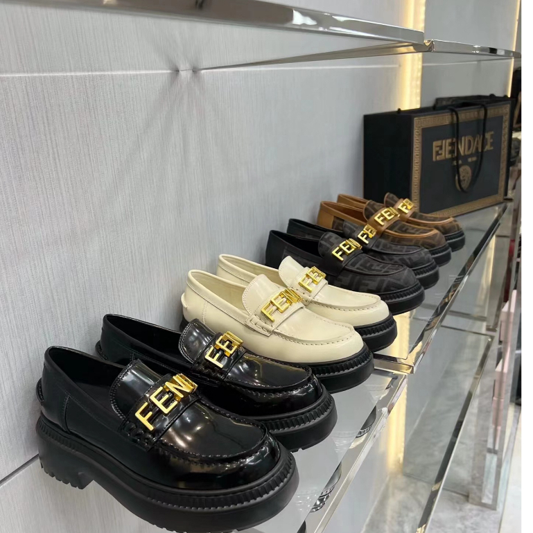 Giày Lười Da Fendigraphy Thời Trang Sang Trọng Dành Cho Nữ