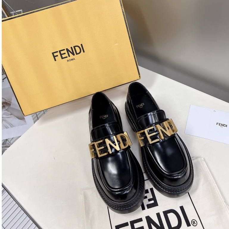 Giày Lười Da Fendigraphy Thời Trang Sang Trọng Dành Cho Nữ