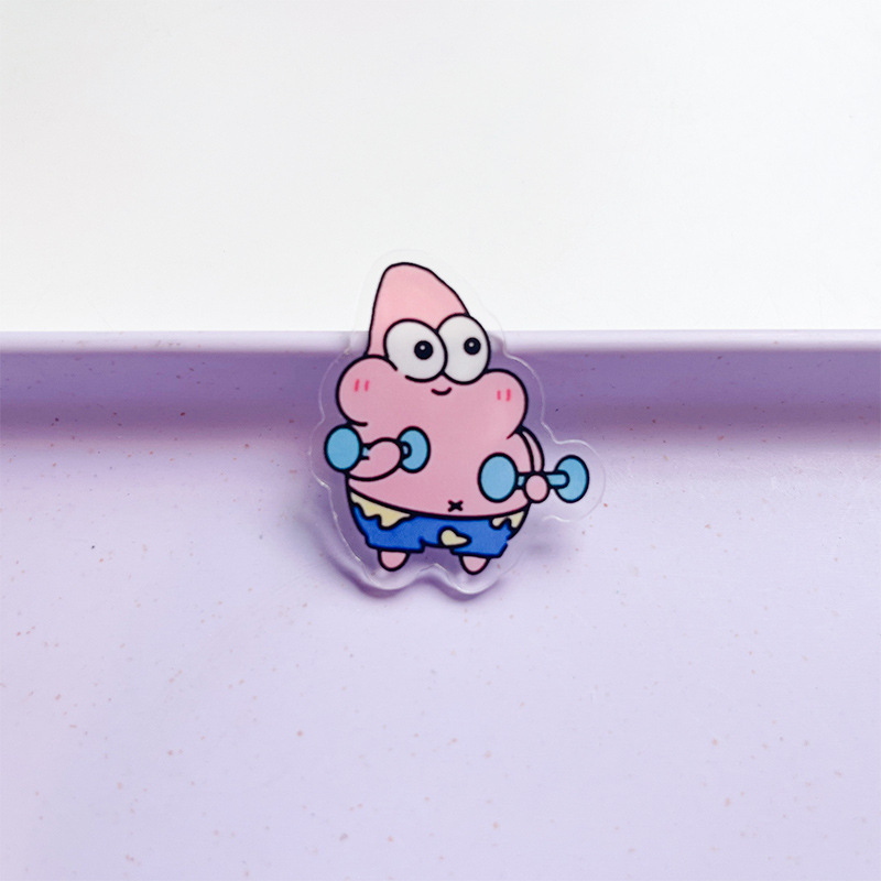 Ghim Cài Áo Bằng Acrylic Họa Tiết Hoạt Hình Pie Star Merchandise Dễ Thương