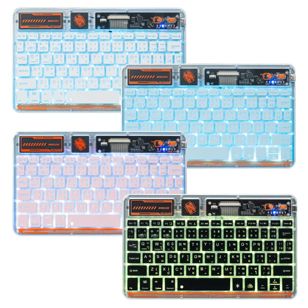 Bàn phím chơi YAQING F12 bluetooth cho máy tính Mac Android Windows