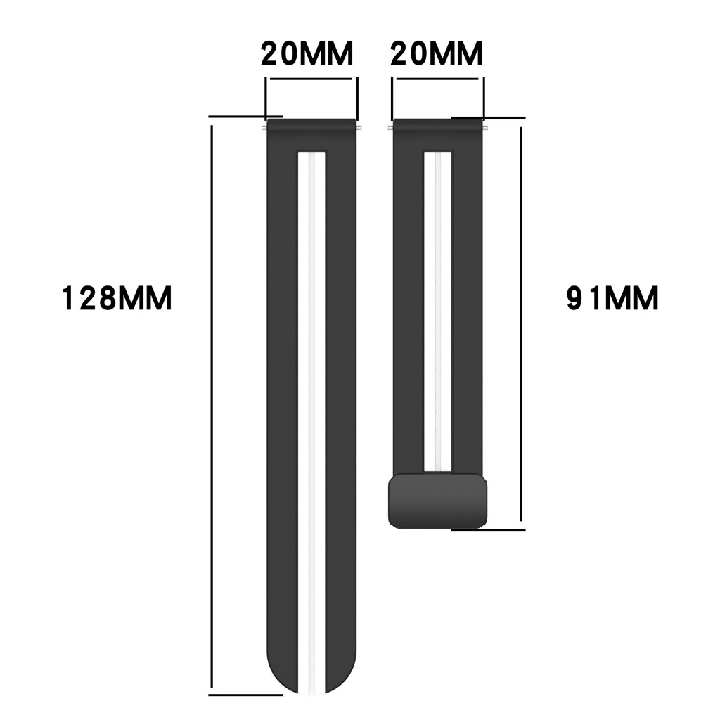 Dây Đeo Hai Màu Thay Thế Cho Đồng Hồ Thông Minh samsung galaxy watch 6 5 4 classic pro 40mm 44mm 43mm 47mm 2023