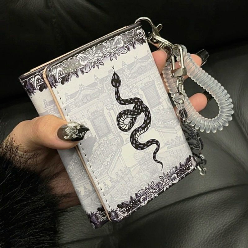 Ví Ngắn Cầm Tay Màu Trắng Đen Thời Trang Cho Nữ