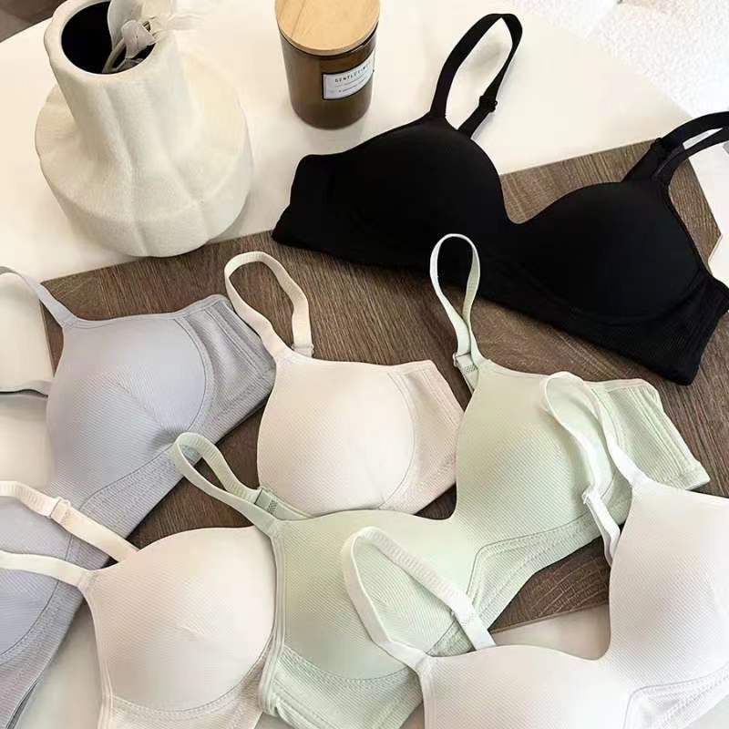 Áo Ngực Cotton Không Đường May Có Mút Nâng Ngực