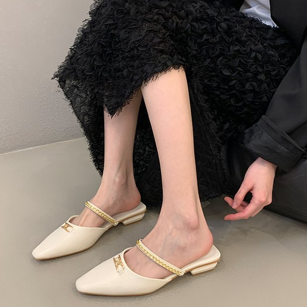 Hong Kong Premium shoes❥Dép Sandal Bít Mũi Phong Cách Pháp Thời Trang Mùa Hè Cao Cấp