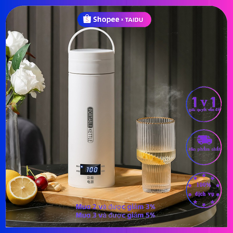 TAIDU Cốc nước điện cầm tay cốc điện nhỏ nồi sức khỏe tự động