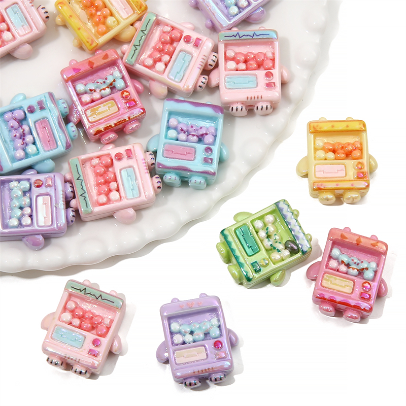 Set 2 Đồ trang trí Máy Kẹo Bằng Nhựa Resin Dễ Thương Trang Trí Nhà Búp Bê DIY