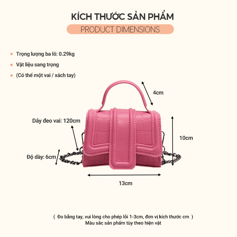 Túi Đeo Chéo mini Hình Vuông Kiểu Dáng Thời Trang Cho Nữ