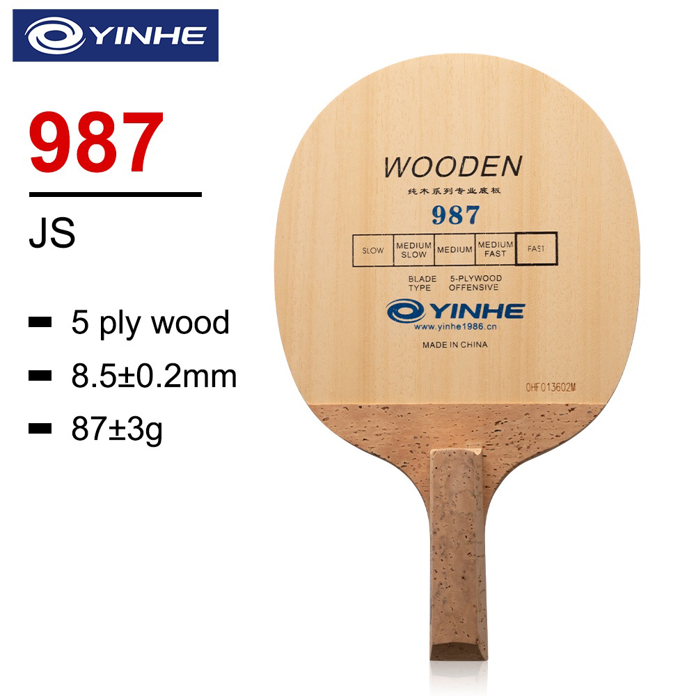 Vợt Bóng Bàn YINHE 987 Bằng Gỗ 5 Lớp Phong Cách Hàn Quốc