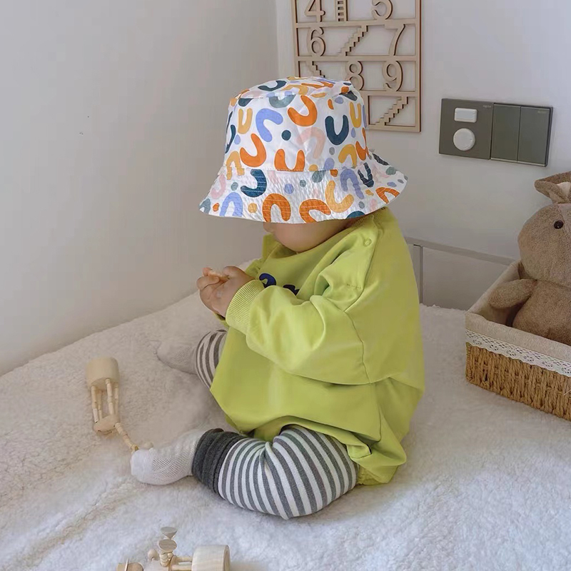 Mũ Tai Bèo Cotton Hai Mặt In Chữ Dễ Thương Cho Bé 0-10 Tuổi