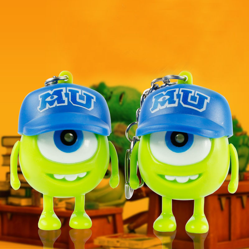 Móc Khóa Cặp Đôi Mắt To Có Đèn LED Và Âm Thanh Làm Quà Tặng Cho Học Sinh