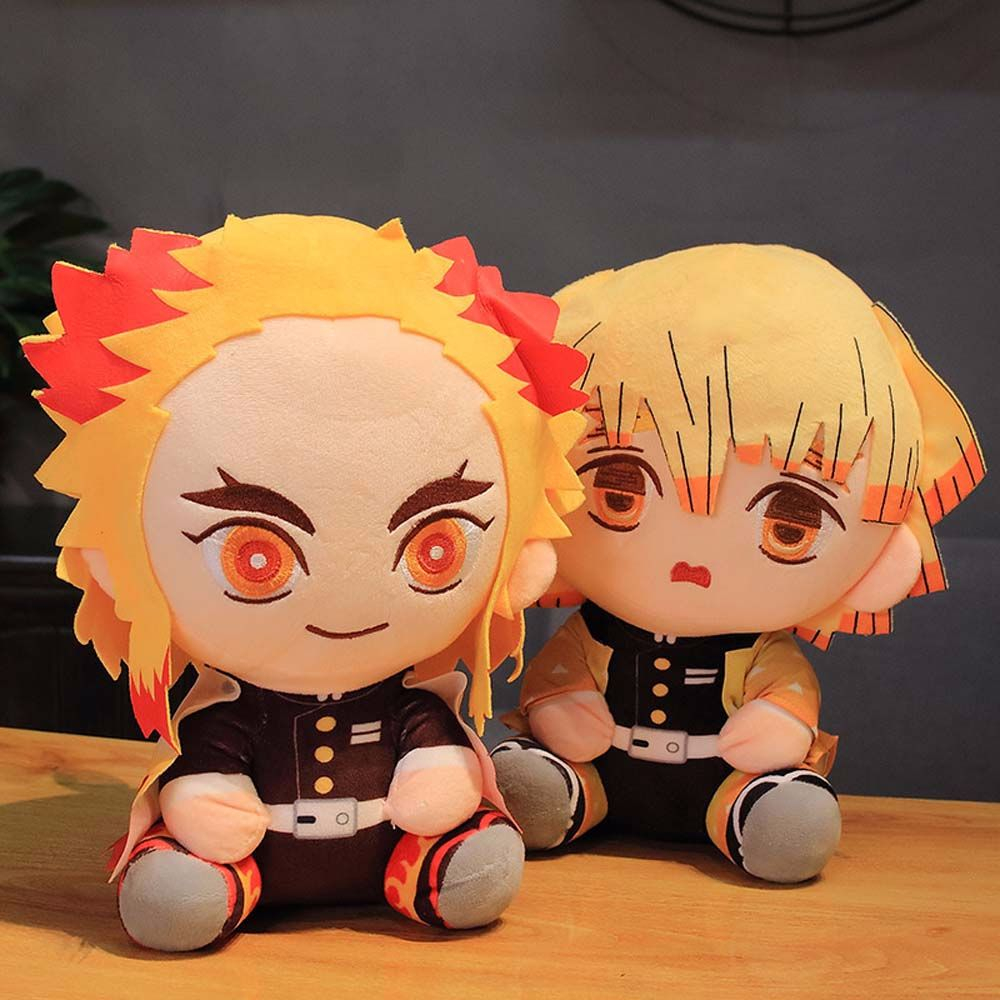 20cm Demon Slayer Plush Toys Kawaii Kamado Tanjirou Agatsuma Zenitsu Kamado Nezuko Stuffed Dolls Lovely Pillow