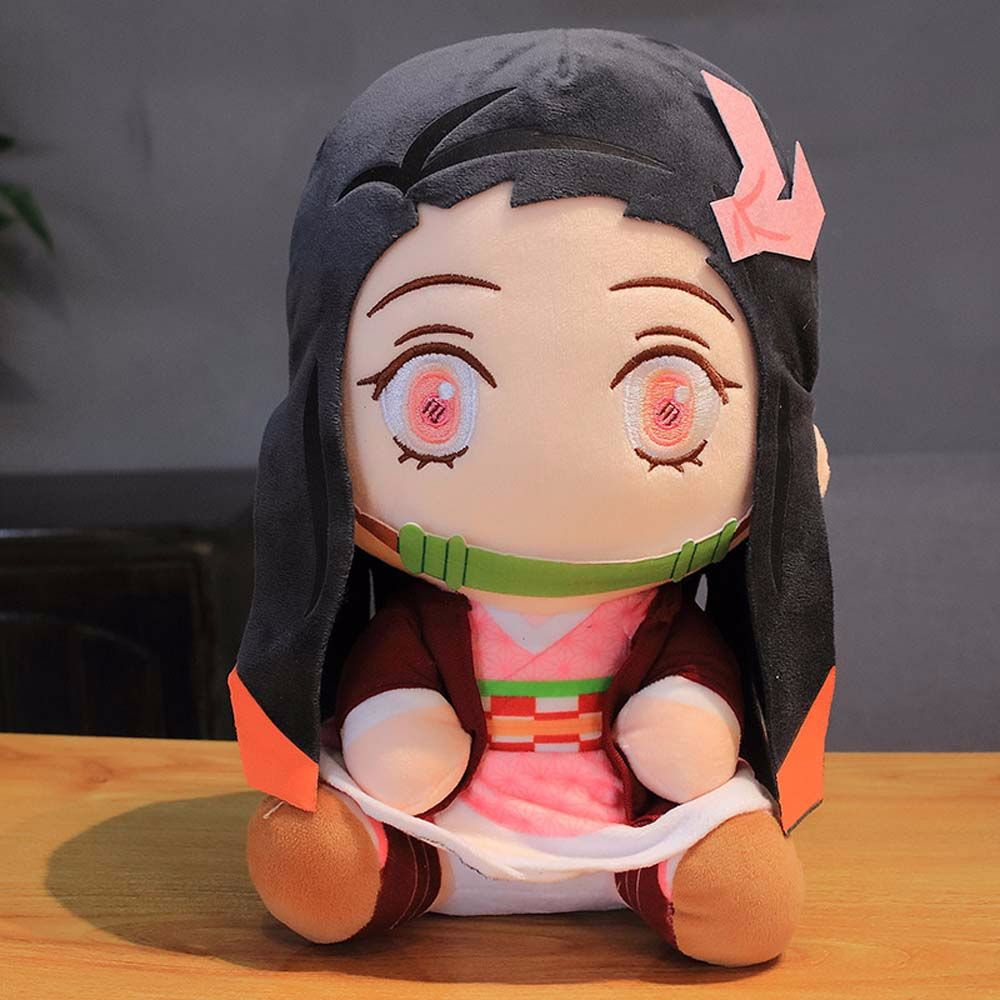 20cm Demon Slayer Plush Toys Kawaii Kamado Tanjirou Agatsuma Zenitsu Kamado Nezuko Stuffed Dolls Lovely Pillow