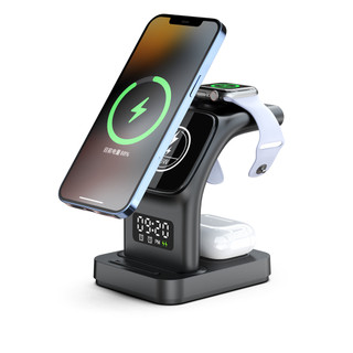 Bộ sạc không dây xiaomi youpin 5 trong 1 15w có đèn báo thức an toàn và sạc nhanh đa năng