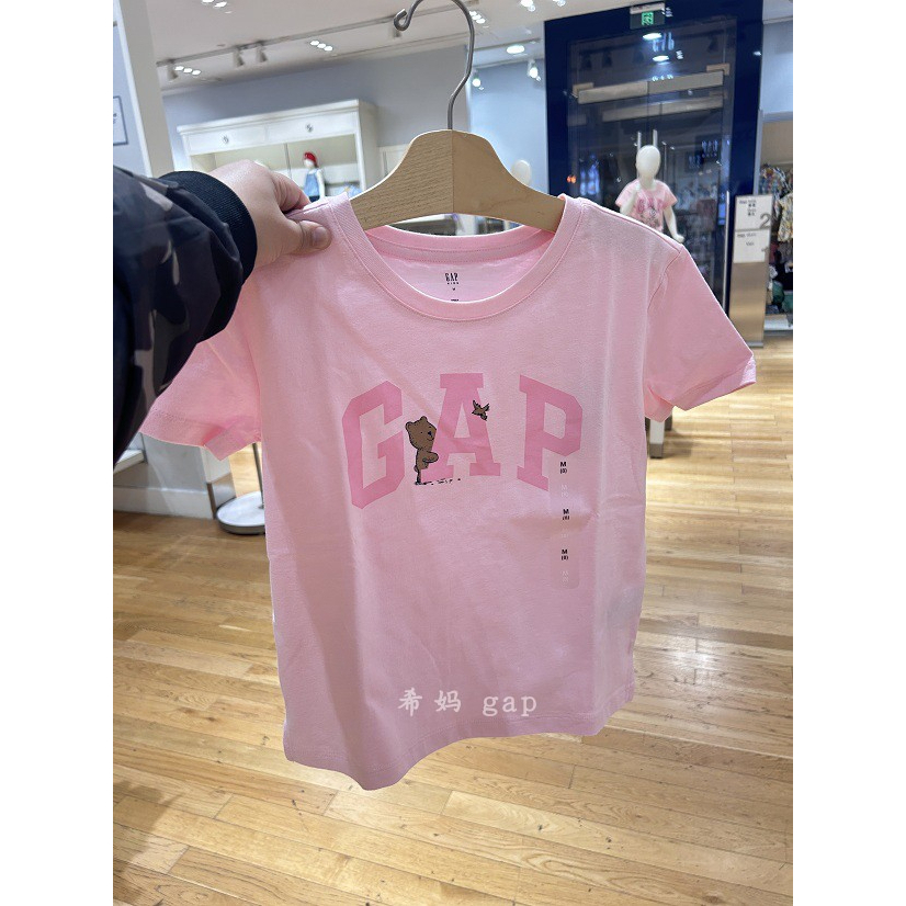 Áo Thun Cotton Ngắn Tay In LOGO Chú Gấu Nhỏ Thời Trang Cho Nam Và Nữ