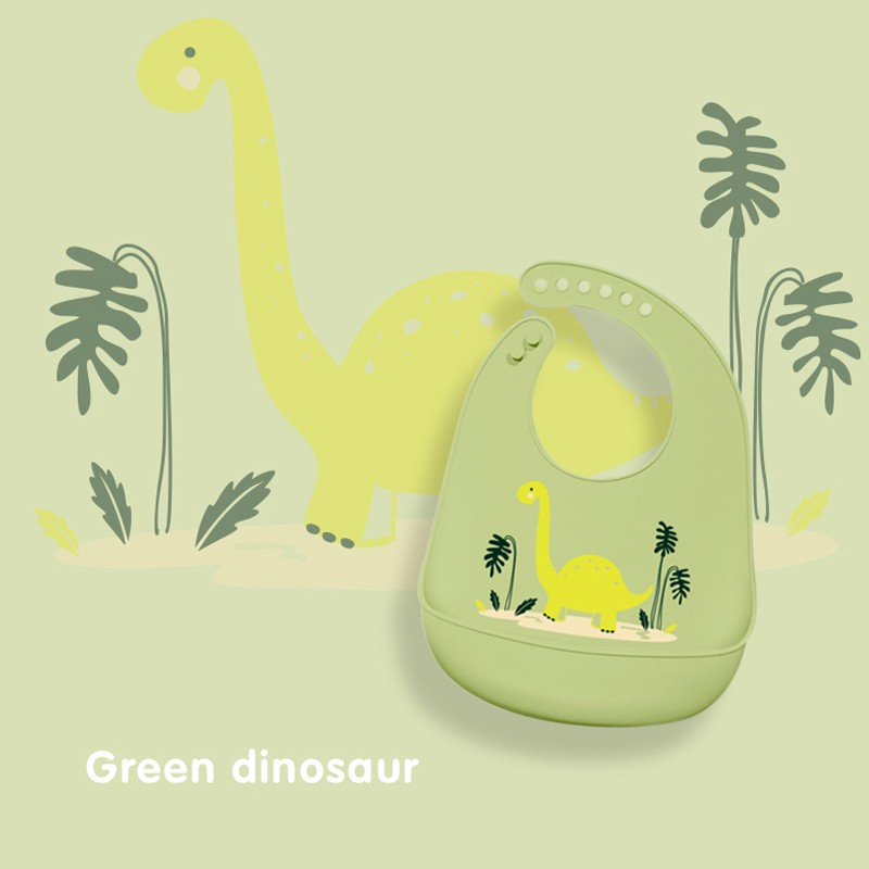 Yếm Ăn silicone Dẻo Có Thể Điều Chỉnh Hình Động Vật Cho Bé