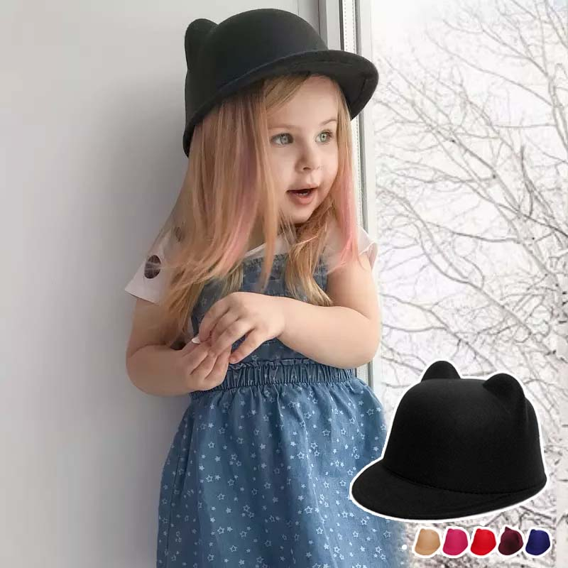 Mũ nỉ tai mèo thời trang dễ thương cho bé gái