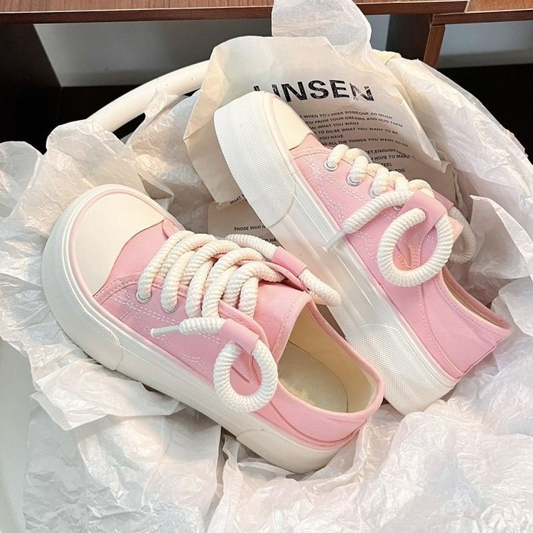 JINxCHOY SHOES Giày Bánh Mì Gót Nhỏ Dày Hai Cách Mang Thời Trang Mùa Hè Mới Dành Cho Học Sinh