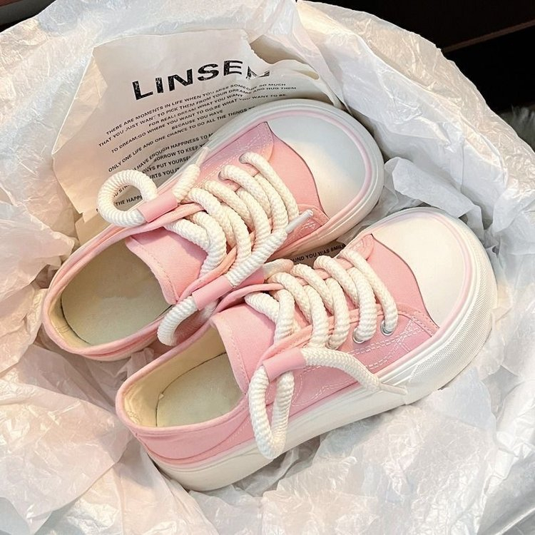 JINxCHOY SHOES Giày Bánh Mì Gót Nhỏ Dày Hai Cách Mang Thời Trang Mùa Hè Mới Dành Cho Học Sinh