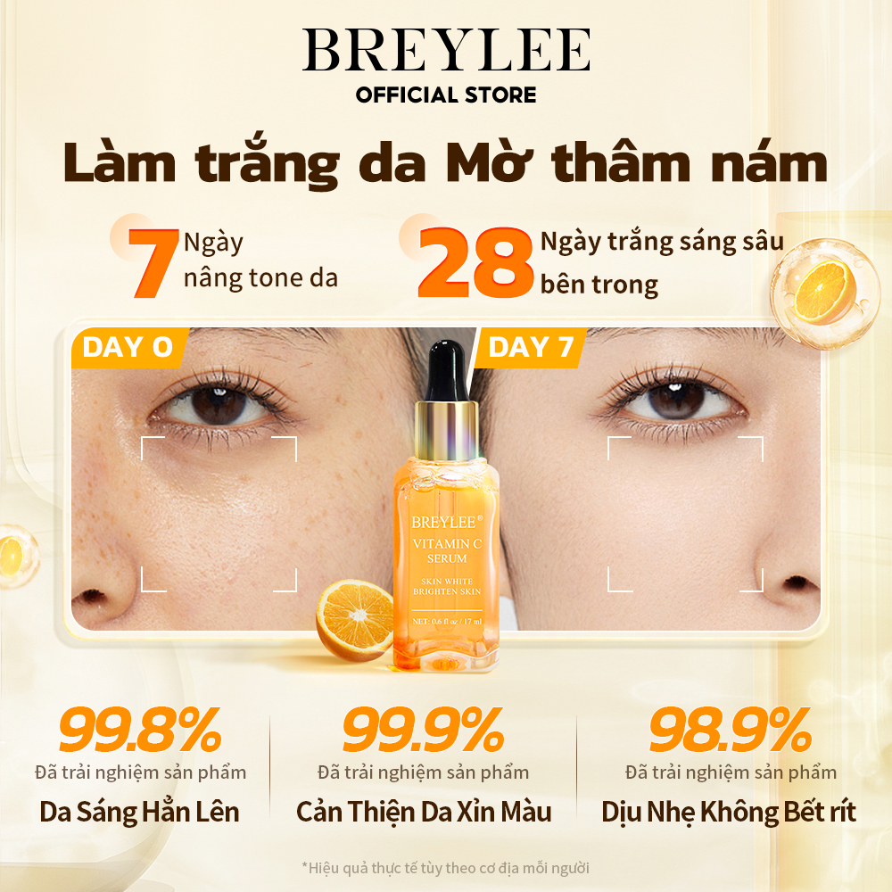 Serum Vitamin C Breylee Làm Trắng Sáng Se Khít Thu Nhỏ Lỗ Chân Lông 17ml