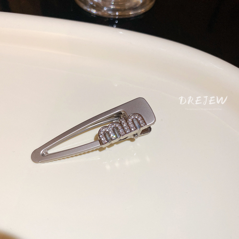 Kẹp Tóc Mỏ Vịt Bằng Bạc Đính Kim Cương Giả Kiểu Hàn Quốc Sang Trọng