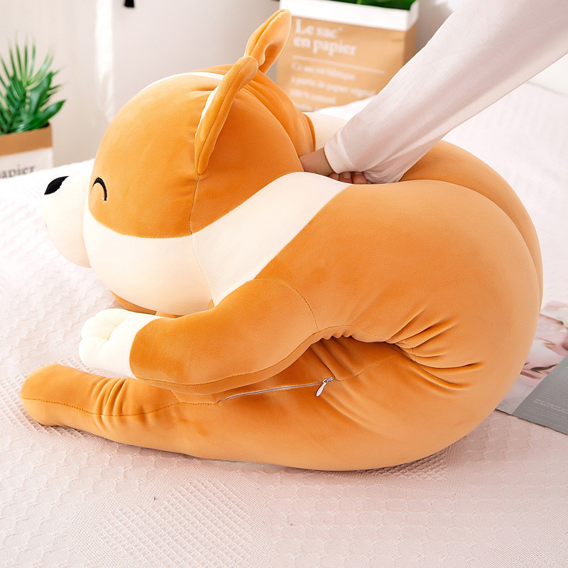 Thú Nhồi Bông Hình Gấu Bông Chó Corgi Mập Tròn, Gấu Bông Quà Tặng Cao Cấp- Gối Ôm Chó Corgi WHYME