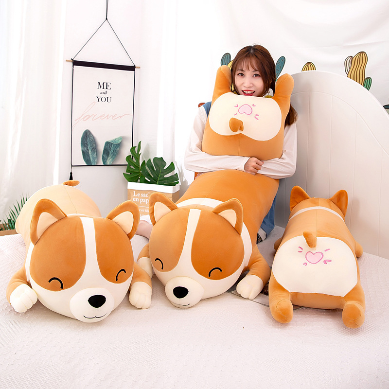 Thú Nhồi Bông Hình Gấu Bông Chó Corgi Mập Tròn, Gấu Bông Quà Tặng Cao Cấp- Gối Ôm Chó Corgi WHYME
