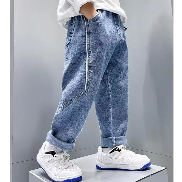 Quần Jean Dài Dáng Rộng Phong Cách Thời Trang Mới 2023 Cho Bé Trai