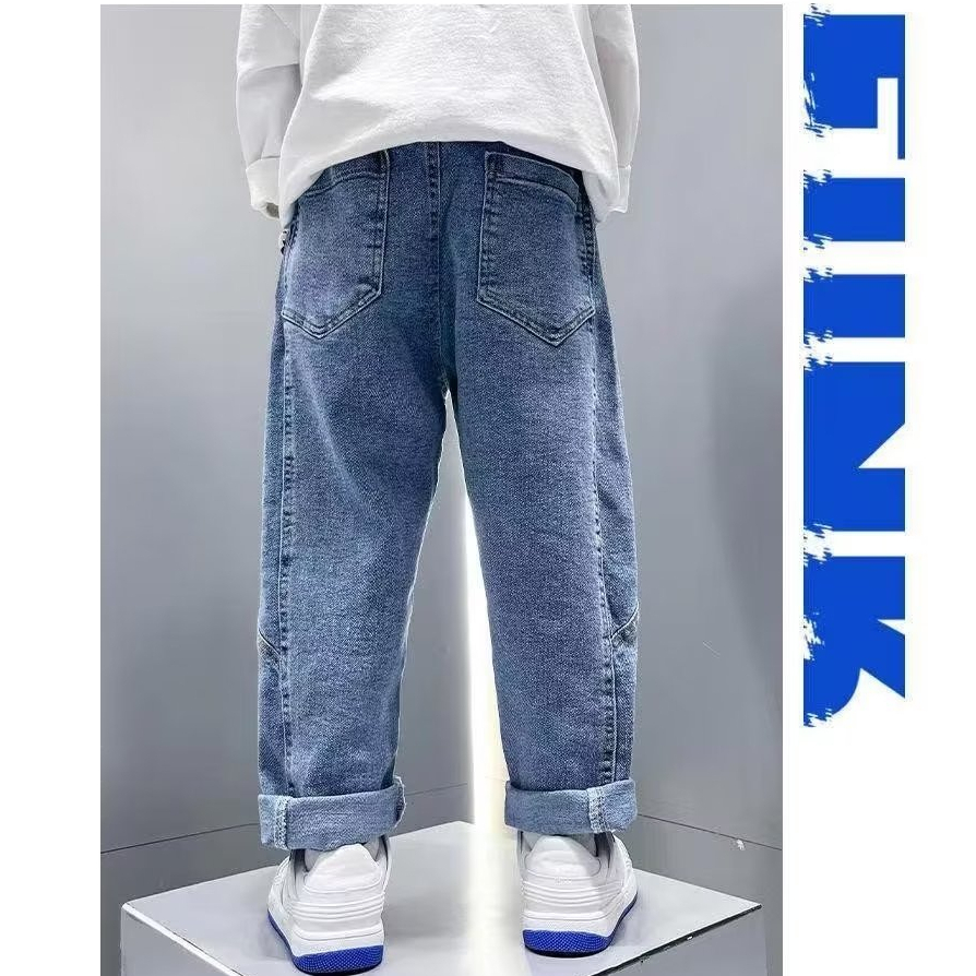Quần Jean Dài Dáng Rộng Phong Cách Thời Trang Mới 2023 Cho Bé Trai