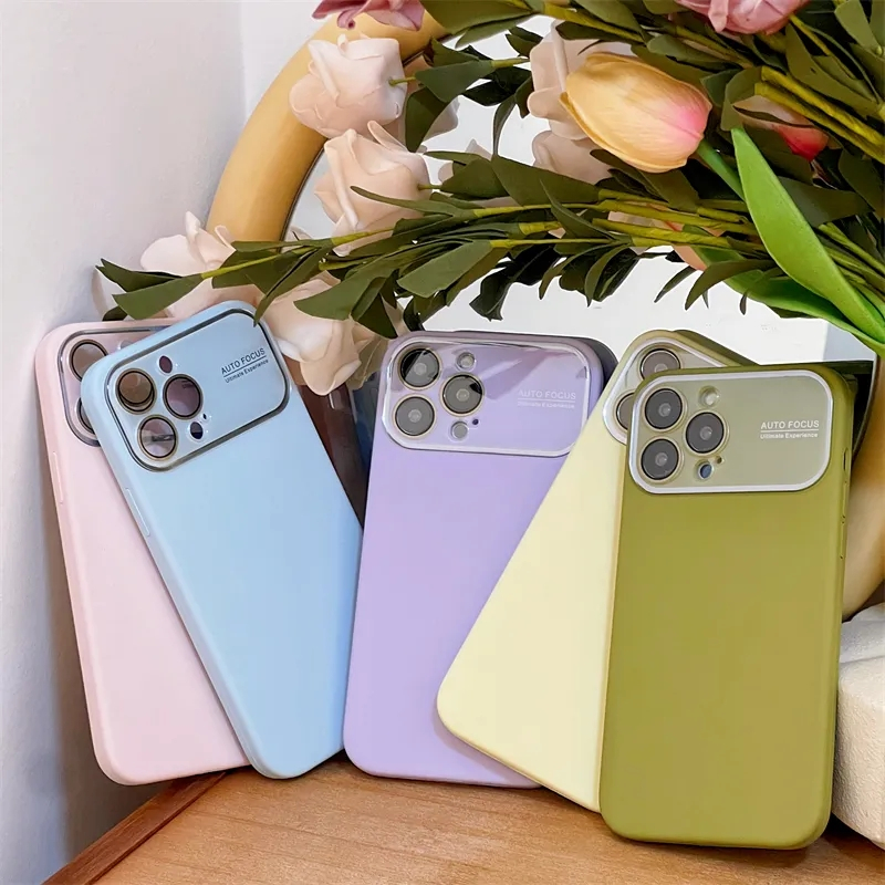 Ốp ĐiệN ThoạI MàU Trơn In Logo 15 Concepts Cho IPhone 15 14 13 12 Pro Max