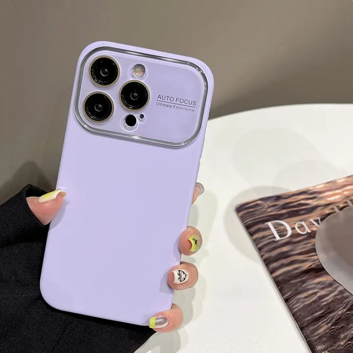 Ốp ĐiệN ThoạI MàU Trơn In Logo 15 Concepts Cho IPhone 15 14 13 12 Pro Max