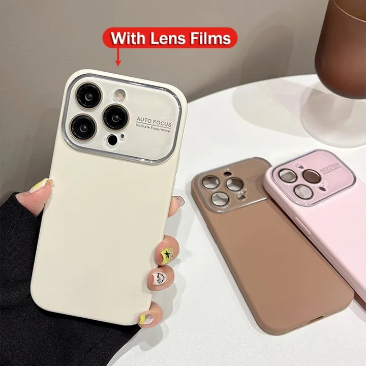 Ốp ĐiệN ThoạI MàU Trơn In Logo 15 Concepts Cho IPhone 15 14 13 12 Pro Max