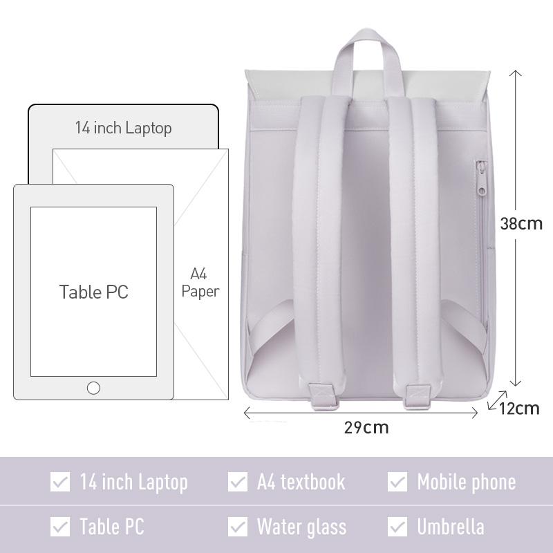 Ba Lô Đựng laptop 14 inch Màu Sắc Tương Phản Trẻ Trung