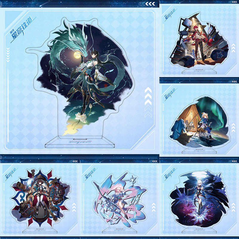 Honkai: Star Ray Đứng Imbibitor Lunae Jingyuan Yanqing Acrylic Trang Trí Bàn Làm Việc