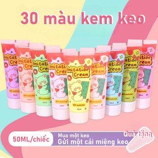 Kem đất sét màu macaron 50g 50ml dùng để làm đồ thủ công trang trí ốp điện thoại