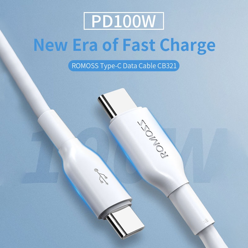 Cáp sạc nhanh ROMOSS CB321 1m/2m type-c USB PD 100w