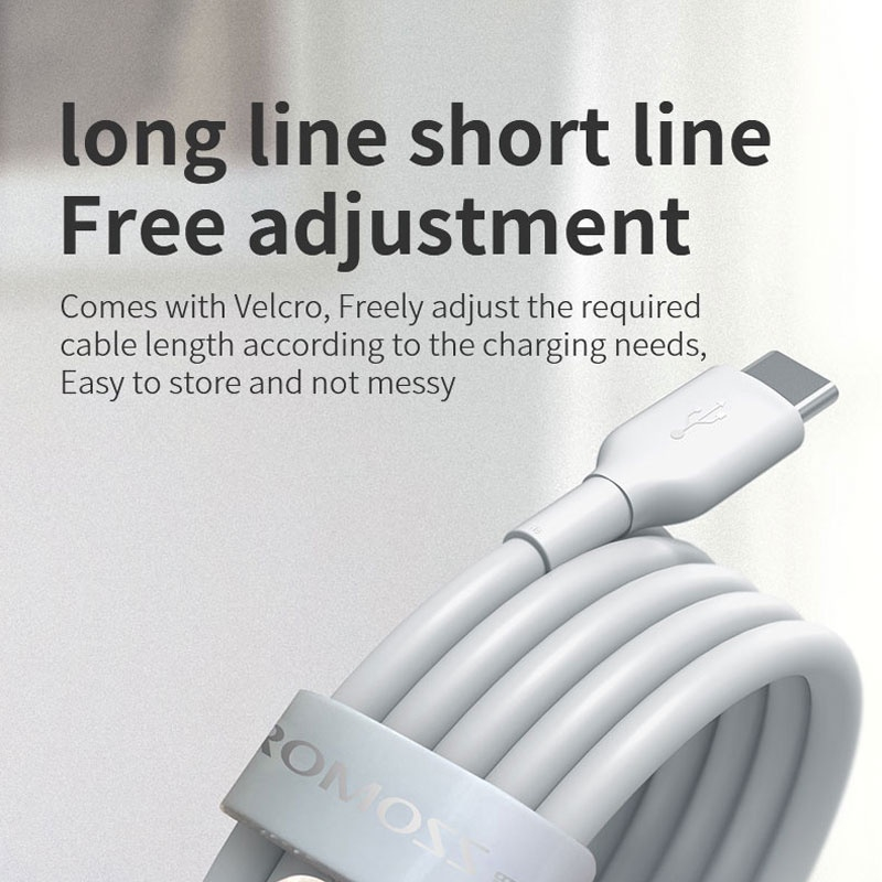 Cáp sạc nhanh ROMOSS CB321 1m/2m type-c USB PD 100w