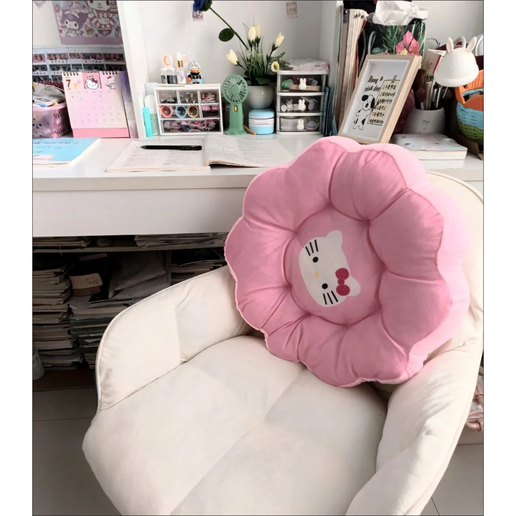 Đệm Lót Ghế Ngồi Mềm Mại Hình Hello Kitty Đáng Yêu