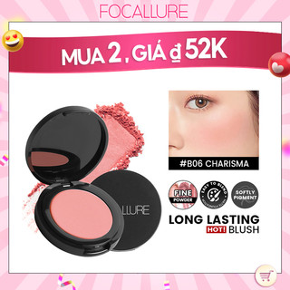 Phấn má hồng FOCALLURE trang điểm tự nhiên 11 màu tùy chọn Má hồng
