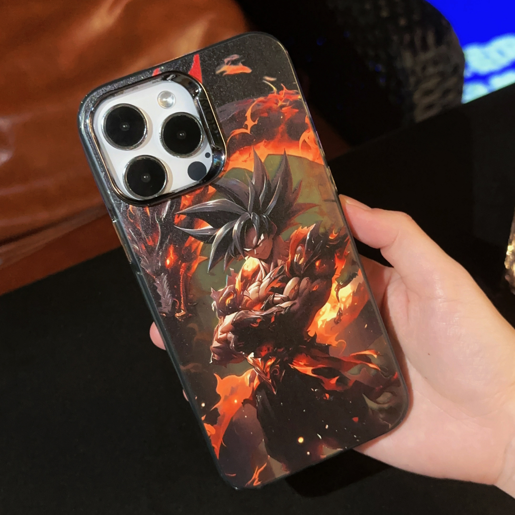 Ốp Điện Thoại Trong Suốt Hai Lớp in Hình goku Cho iphone 13 pro max iphone 11 12 13 14 pro max 14 15promax