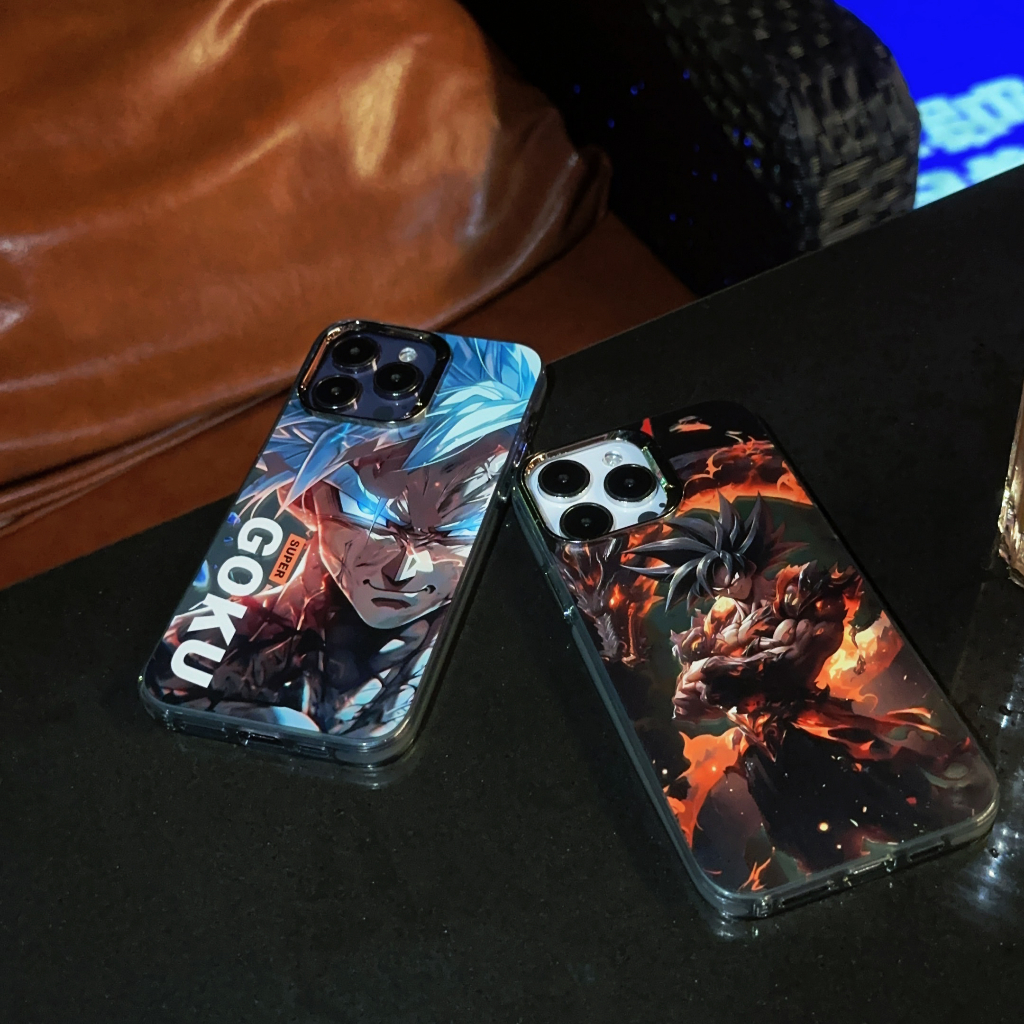 Ốp Điện Thoại Trong Suốt Hai Lớp in Hình goku Cho iphone 13 pro max iphone 11 12 13 14 pro max 14 15promax