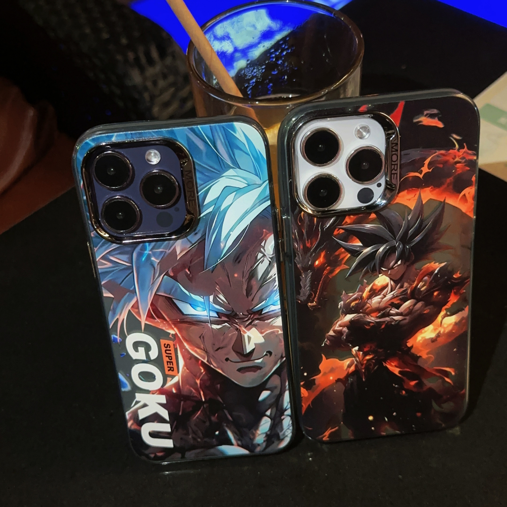 Ốp Điện Thoại Trong Suốt Hai Lớp in Hình goku Cho iphone 13 pro max iphone 11 12 13 14 pro max 14 15promax