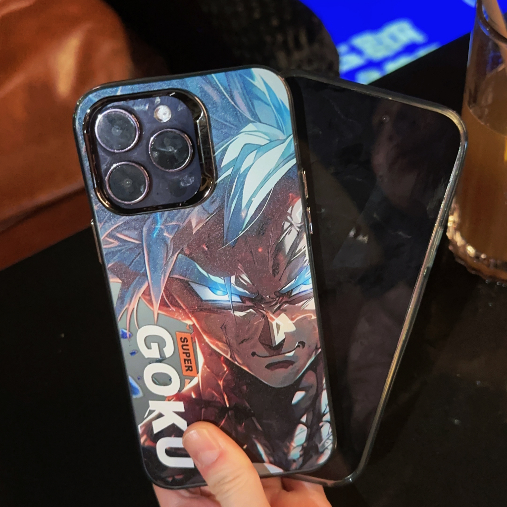 Ốp Điện Thoại Trong Suốt Hai Lớp in Hình goku Cho iphone 13 pro max iphone 11 12 13 14 pro max 14 15promax