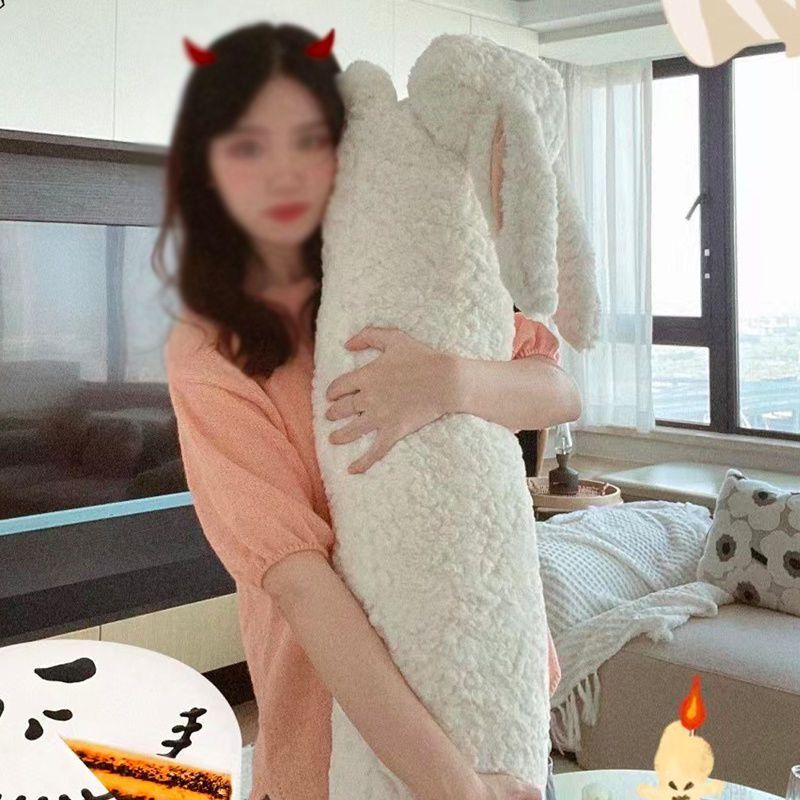 Gối Ôm Dài Hình Chú Thỏ Nhồi Bông Dễ Thương