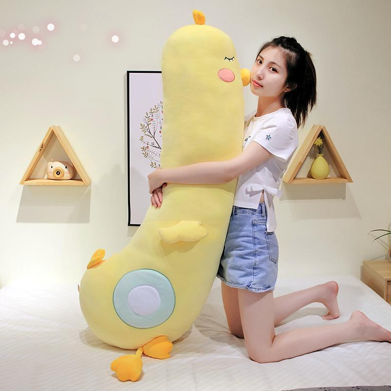 Gối Ôm Dài Hình Chú Vịt Vàng Dễ Thương Xinh Xắn
