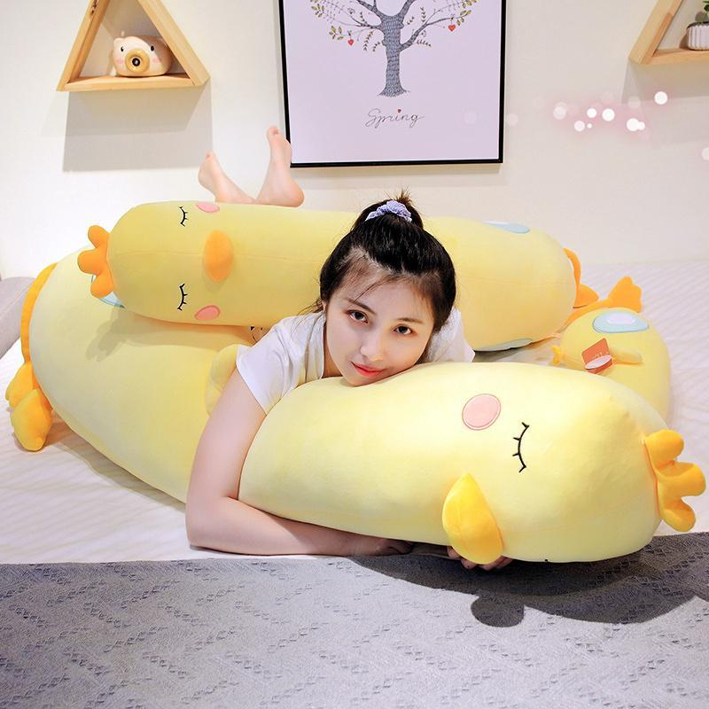 Gối Ôm Dài Hình Chú Vịt Vàng Dễ Thương Xinh Xắn