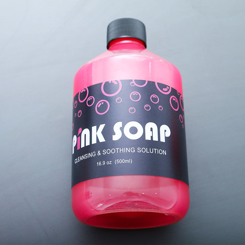 Dung dịch tạo bọt Pink/ blue soap 500ml siêu đặc giúp lau chùi mực vệ sinh da trước và sau xăm BeautyTop01