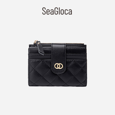 Seagloca Ví ngắn thiết kế gập đôi chất lượng cao thời trang cho nữ 353