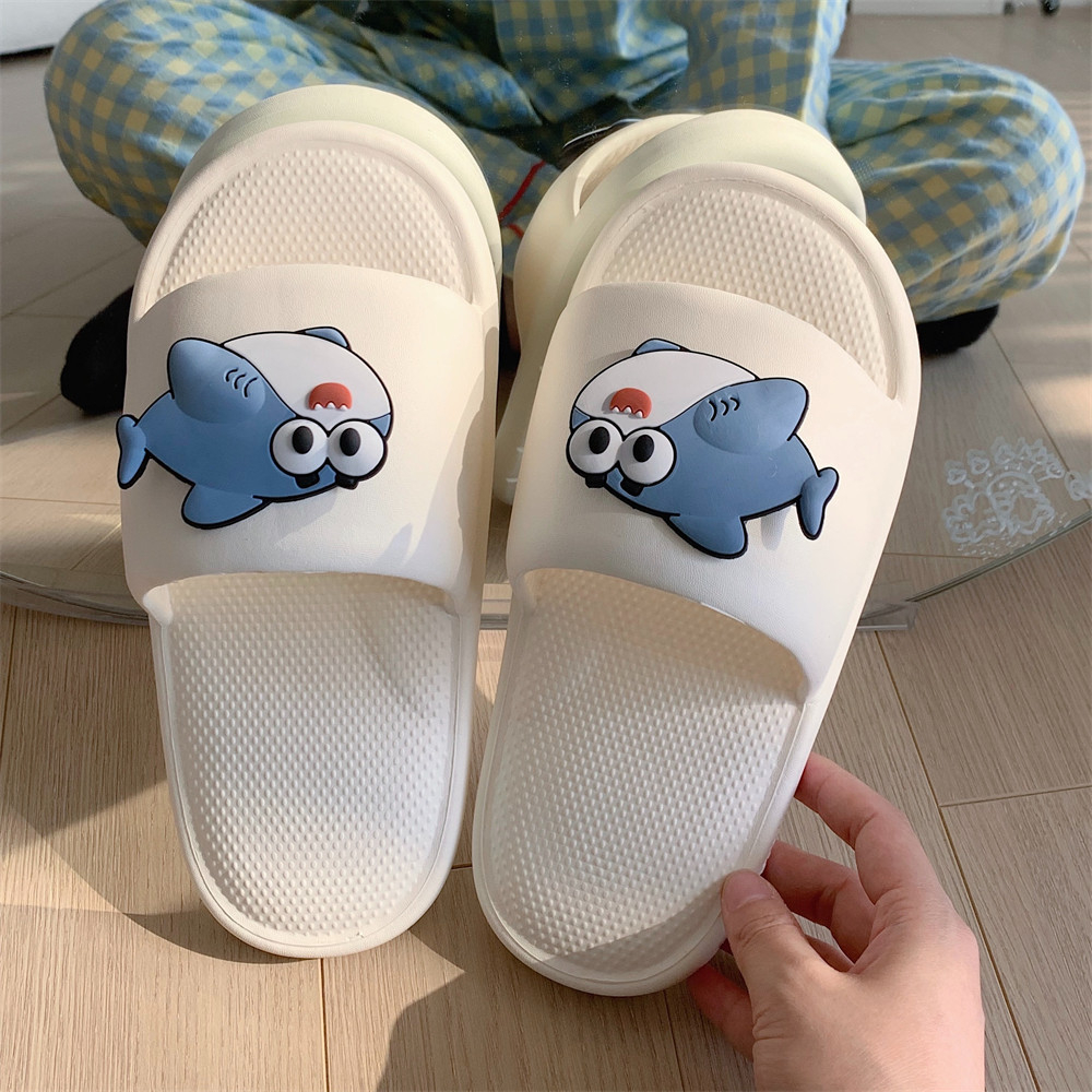 Dép đi trong nhà thoải mái cá mập dễ thương mùa hè đơn giản chống trượt cho nữ