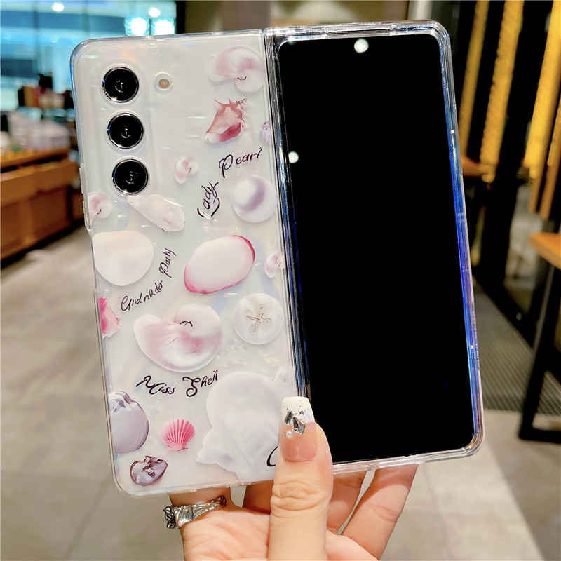 Ốp Điện Thoại PC Hình Hoa Cho Samsung Galaxy Z Fold 5 4 3 5G