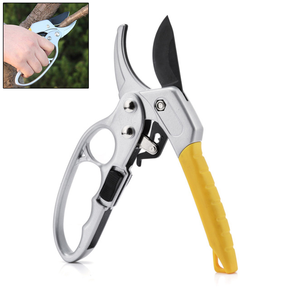 Kéo cắt tỉa cành Chuyên NghiệpTông Đơ Cây Secateurs Dụng Cụ Làm Vườn Sân Tay Cầm Màu Đỏ Thân Bạc